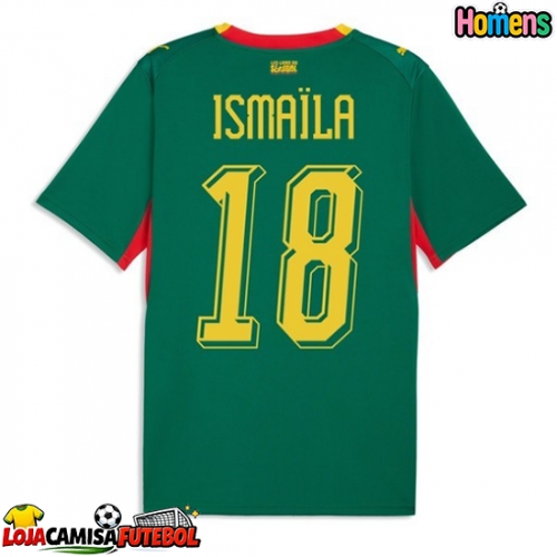 Camisa de Futebol Senegal Ismaila Sarr #18 Equipamento Secundário Mundo 2026 Manga Curta